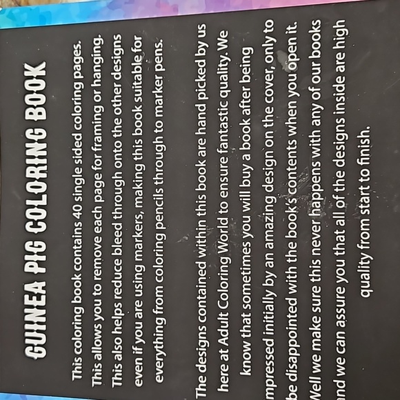 Book - Guinea Pig Coloring Book - Picture 3 of 4